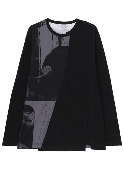 SILKETTE JERSEY NUMBER PATTERN TSUJIKIRI LONG SLEEVED T-SHIRT