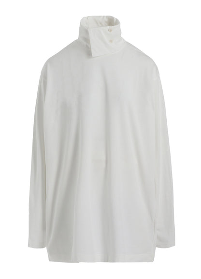 COTTON JERSEY TURTLENECK LONG SLEEVED T-SHIRT