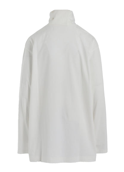 COTTON JERSEY TURTLENECK LONG SLEEVED T-SHIRT