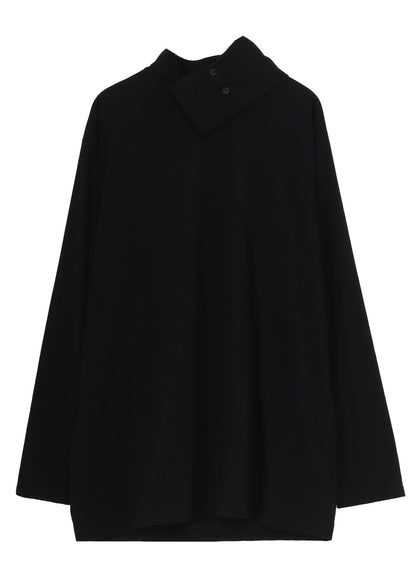 COTTON JERSEY TURTLENECK LONG SLEEVED T-SHIRT