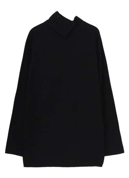 COTTON JERSEY TURTLENECK LONG SLEEVED T-SHIRT