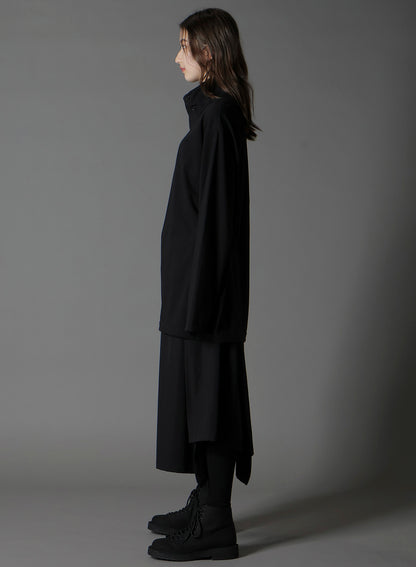 COTTON JERSEY TURTLENECK LONG SLEEVED T-SHIRT