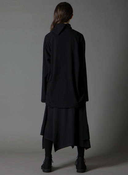 COTTON JERSEY TURTLENECK LONG SLEEVED T-SHIRT