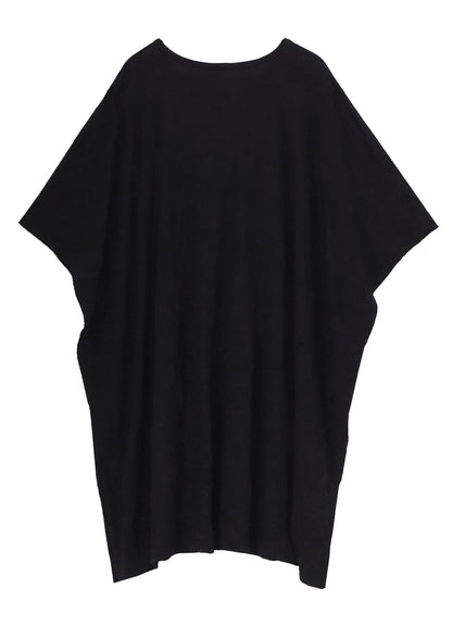 CATHC WASHER WRINKLE JERSEY SIDE BUTTON SHORT SLEEVED T-SHIRT
