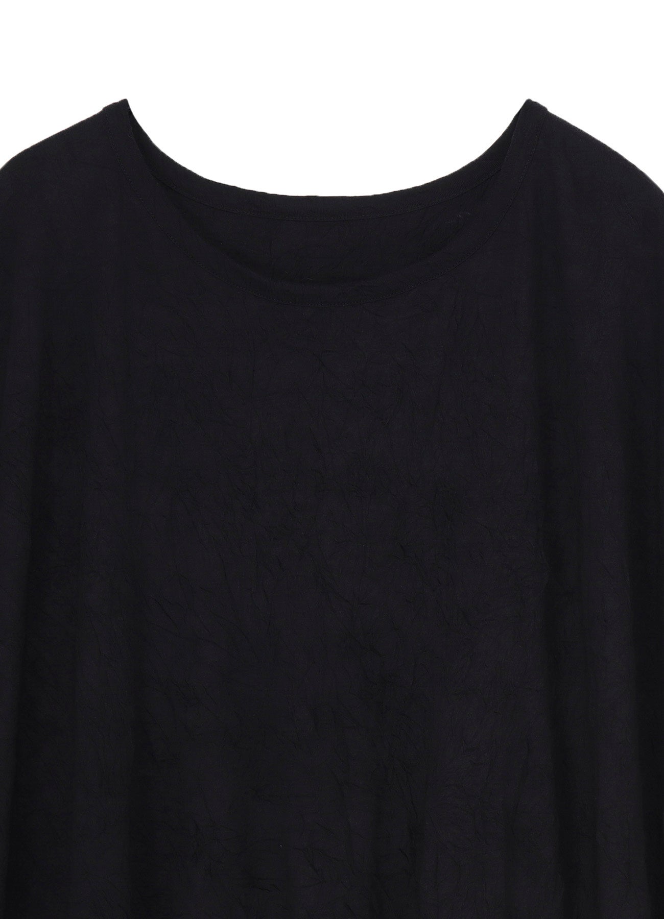 CATHC WASHER WRINKLE JERSEY SIDE BUTTON SHORT SLEEVED T-SHIRT