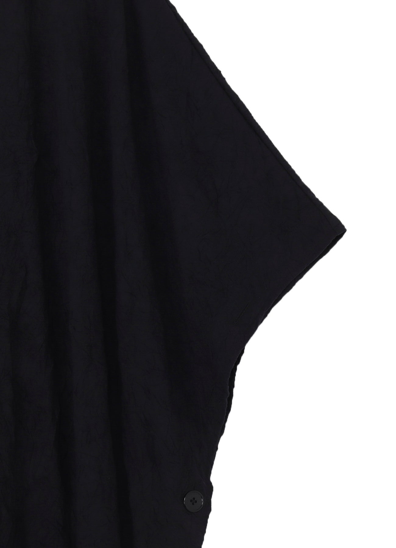 CATHC WASHER WRINKLE JERSEY SIDE BUTTON SHORT SLEEVED T-SHIRT