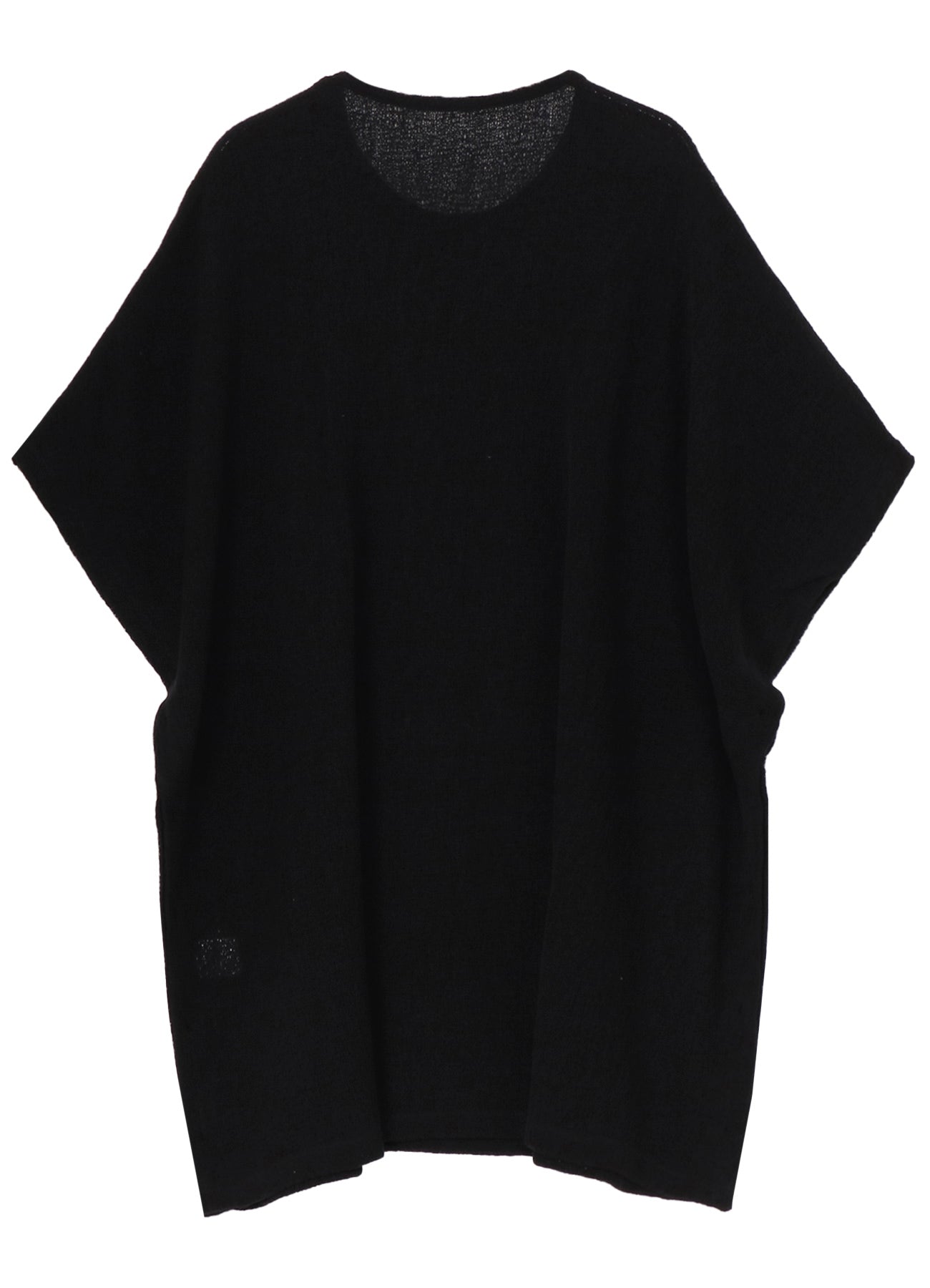 SPIDER WEB KNIT SIDE BUTTON SHORT SLEEVED T-SHIRT