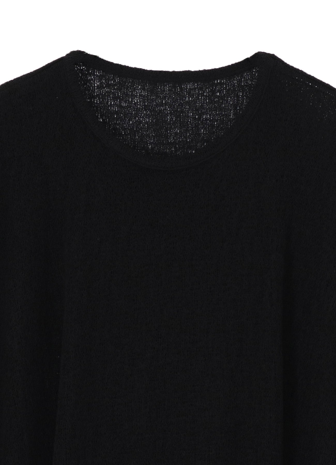 SPIDER WEB KNIT SIDE BUTTON SHORT SLEEVED T-SHIRT