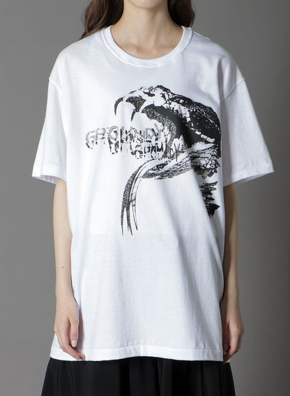 COTTON JERSEY SNAKE GRAPHIC T-SHIRT