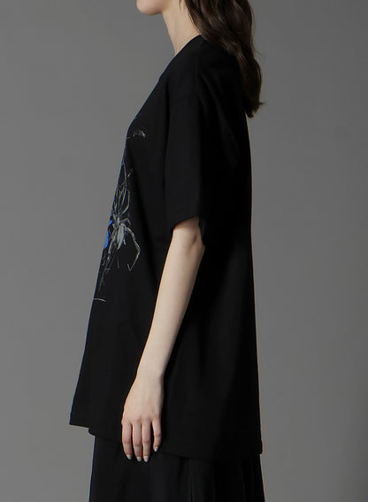 20/COTTON JERSEY FLOWER&SPIDER T-SHIRT