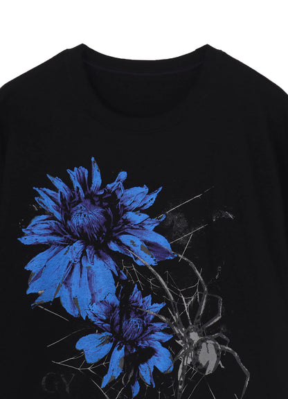 20/COTTON JERSEY FLOWER&SPIDER T-SHIRT