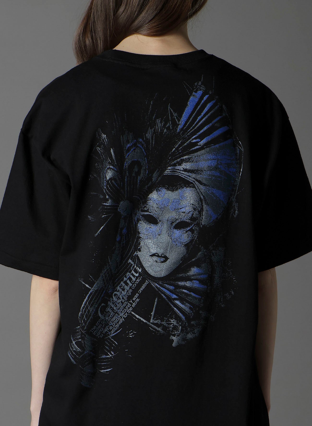 20/COTTON JERSEY MASK BLUE T-SHIRT