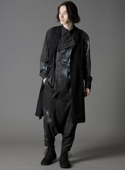 WOOL GABARDINE SINGLE LONG VEST