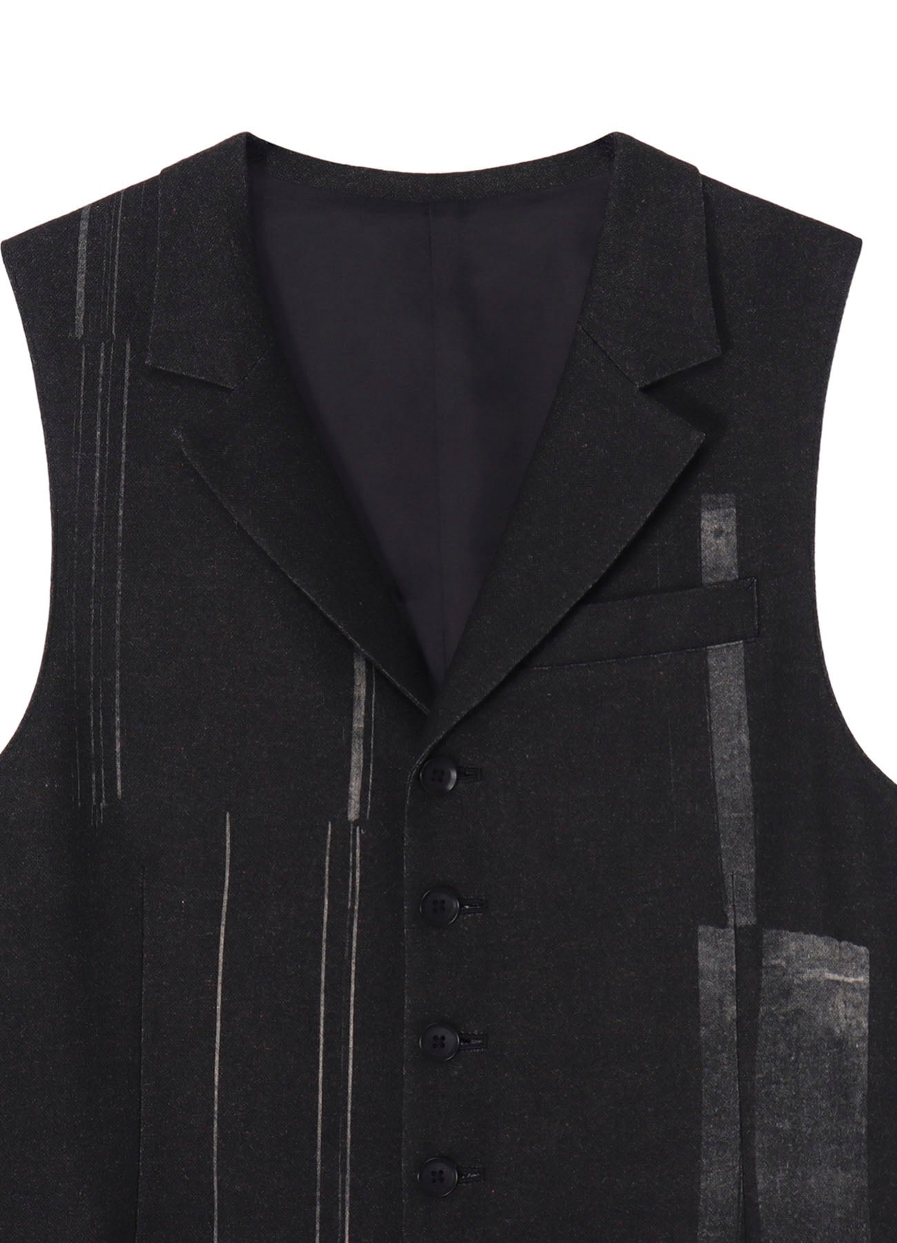 FLANNEL STRIPE PATTERN SINGLE LONG VEST