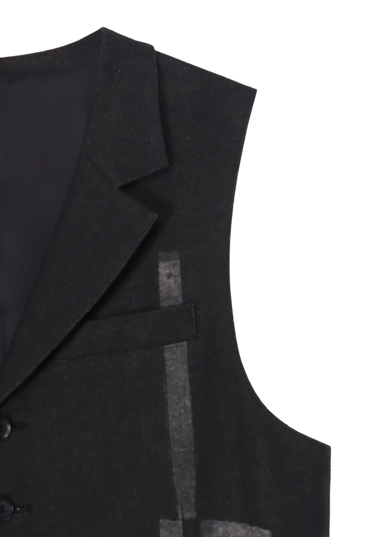 FLANNEL STRIPE PATTERN SINGLE LONG VEST