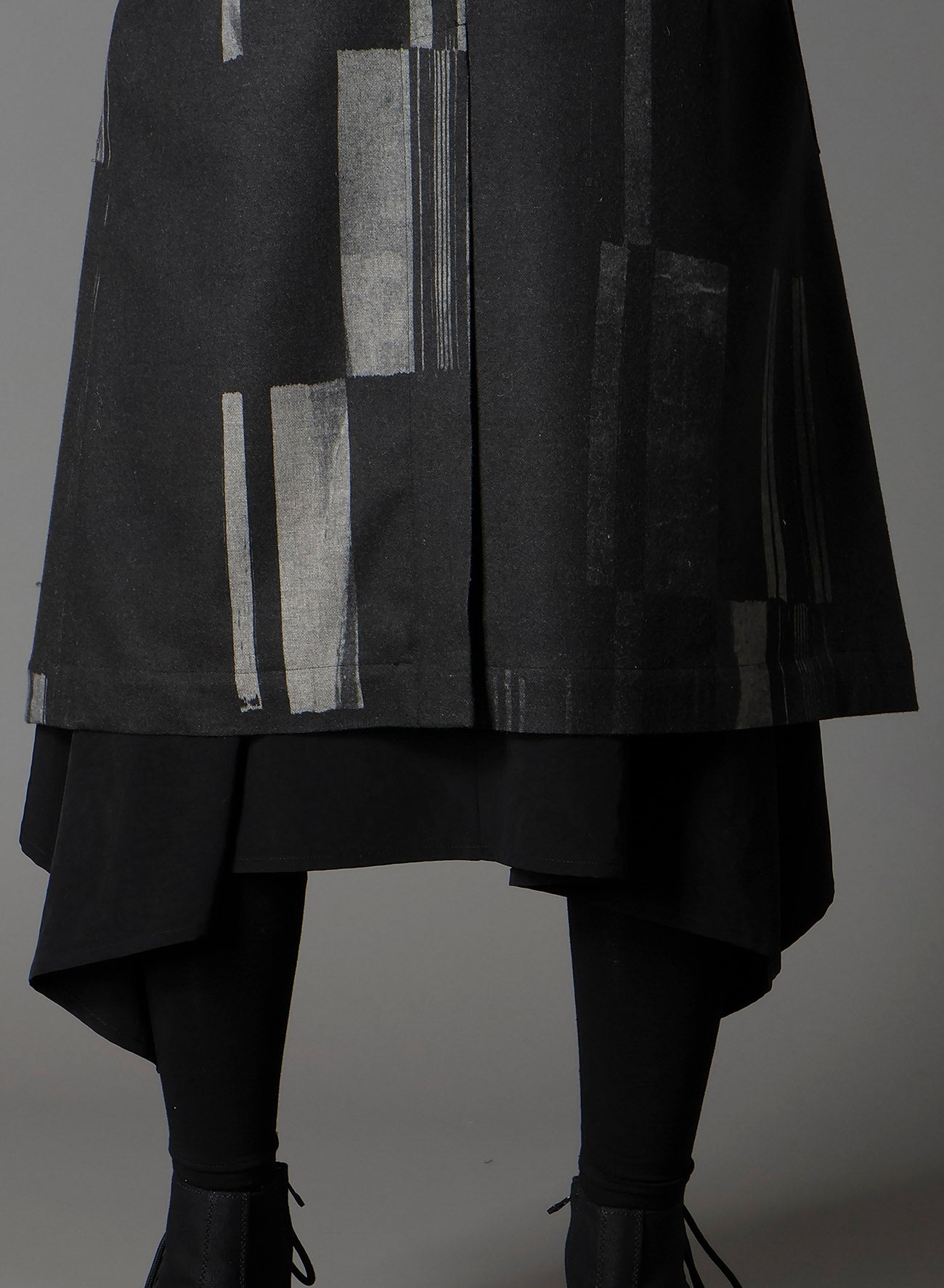 FLANNEL STRIPE PATTERN SINGLE LONG VEST