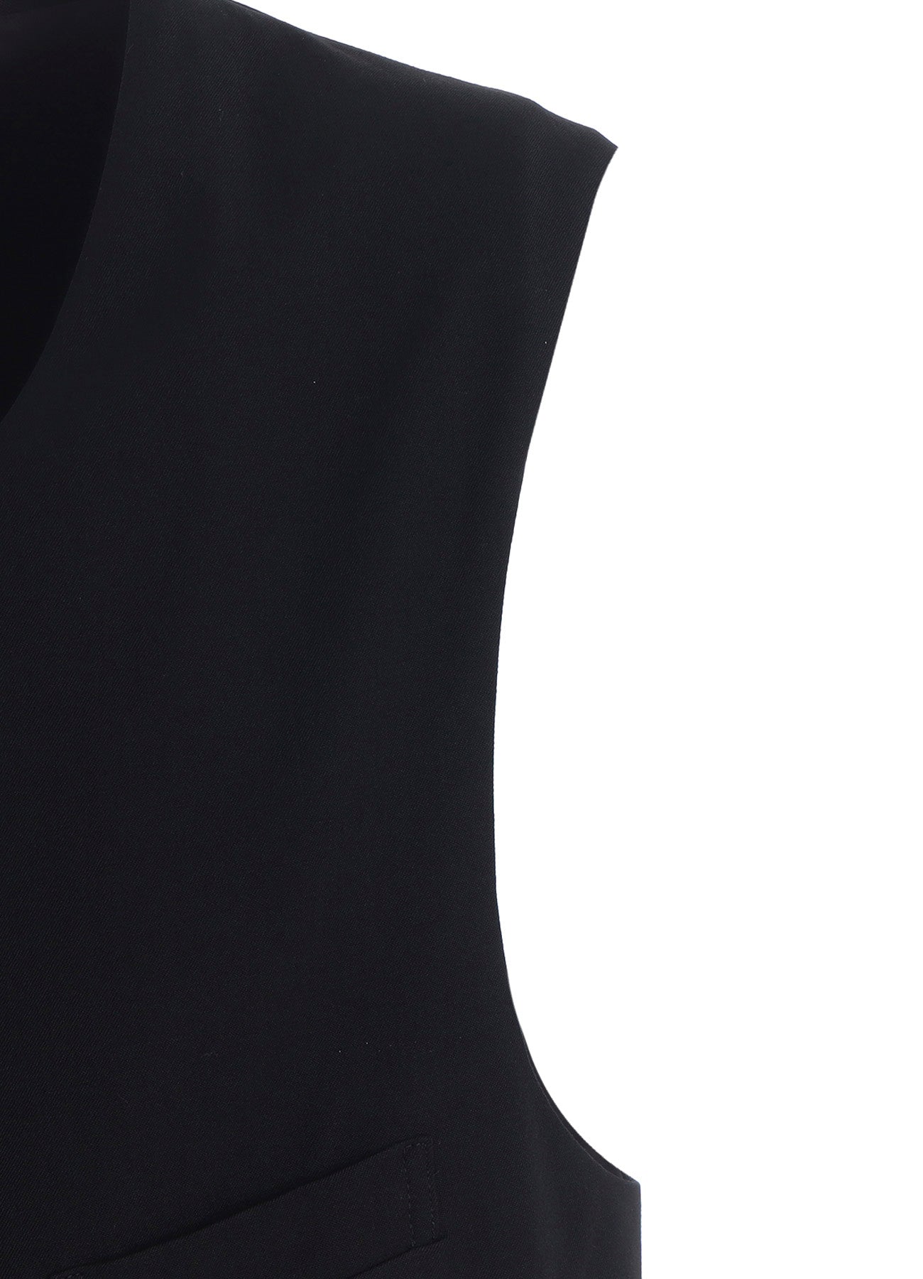 W/GABARDINE DOUBLE GAUZE  PLEATED VEST