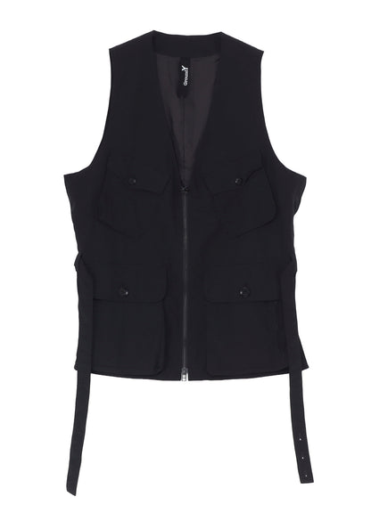 NYLON WEATHER SIDE ZIP MILITARY VEST