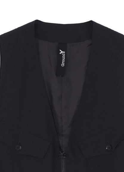 NYLON WEATHER SIDE ZIP MILITARY VEST
