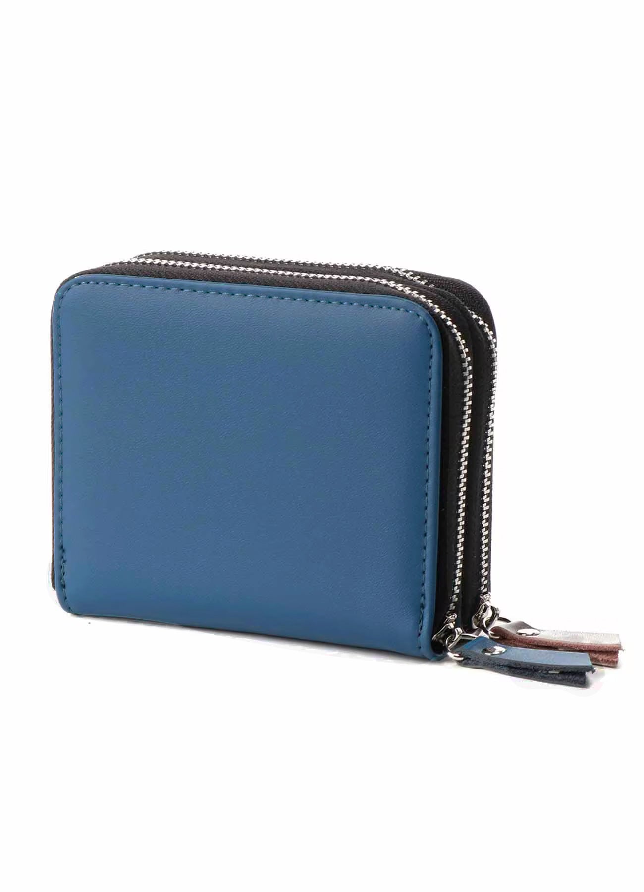 SPLIT LEATHER 2 COLORS ZIPPER WALLET