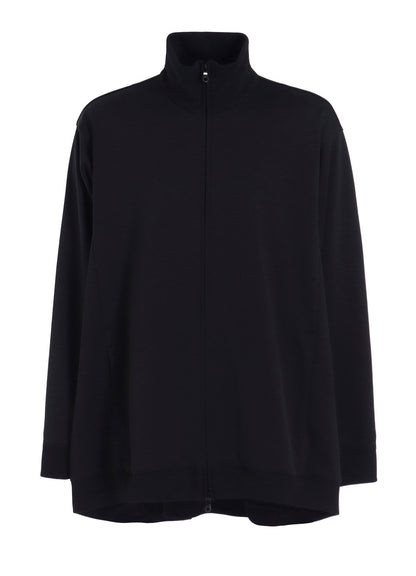 POLYESTER SMOOTH SIDE SLIT TRACK JACKET