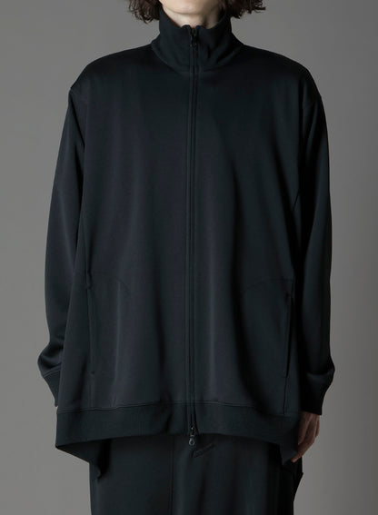 POLYESTER SMOOTH SIDE SLIT TRACK JACKET