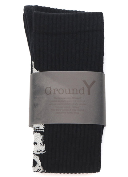 RIB HIGH SOCKS Ground Y LOGO