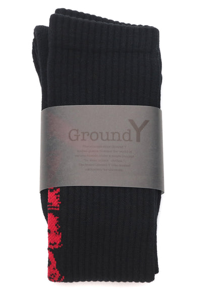 RIB HIGH SOCKS Ground Y LOGO