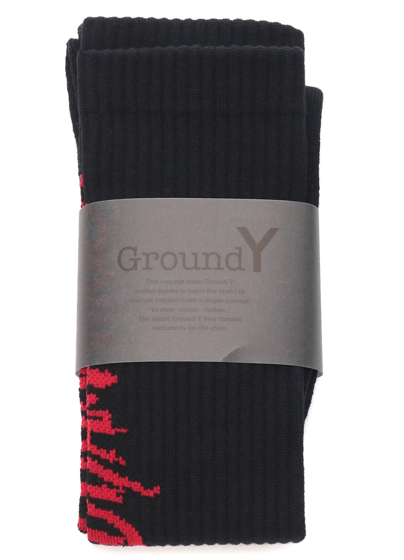 RIB HIGH SOCKS YOHJI YAMAMOTO LOGO