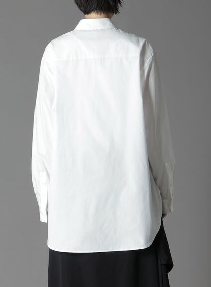 COTTON BROAD CLOTH BIG COLLAR SHIRT