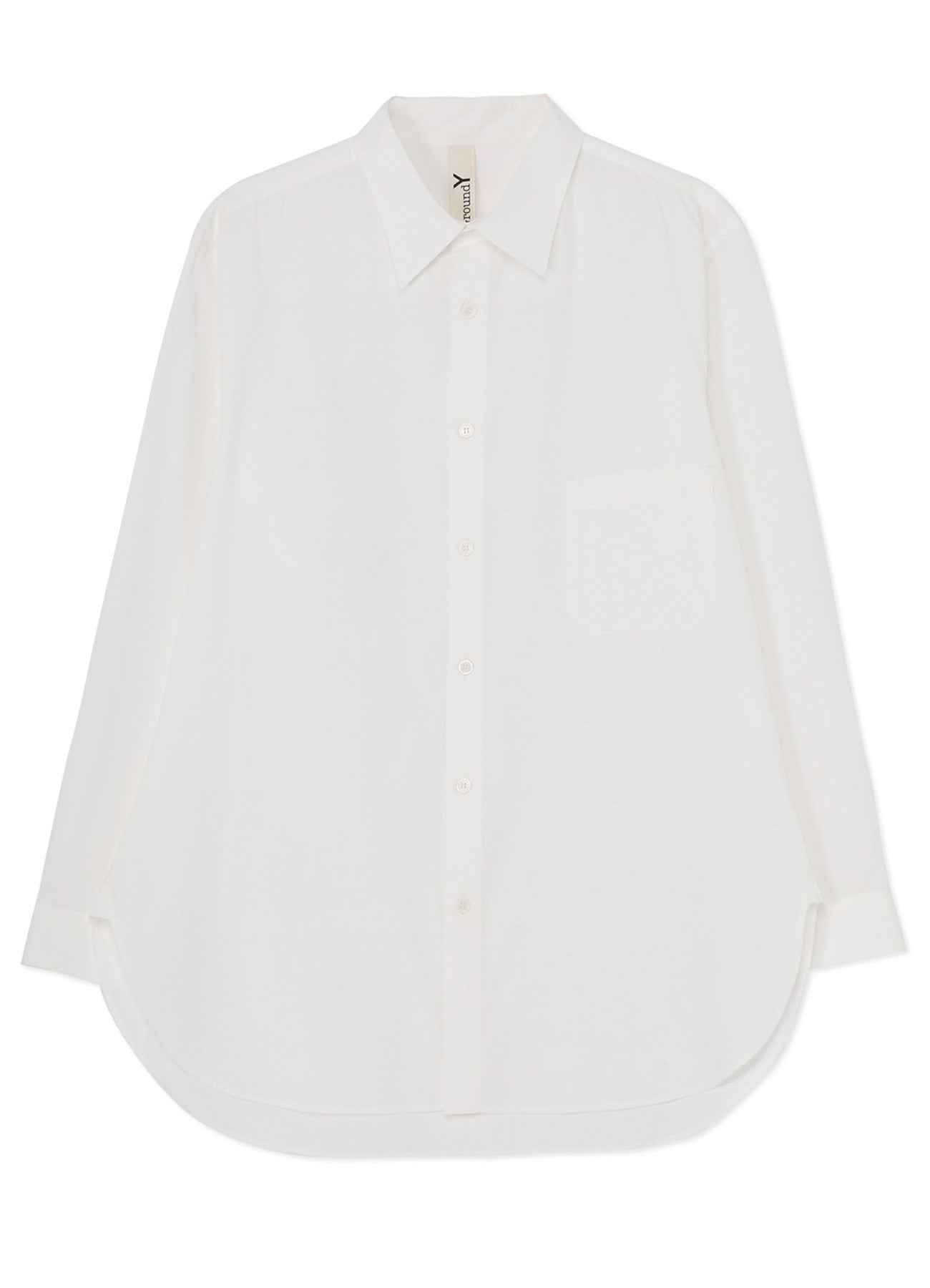 COTTON BROAD CLOTH BIG COLLAR SHIRT