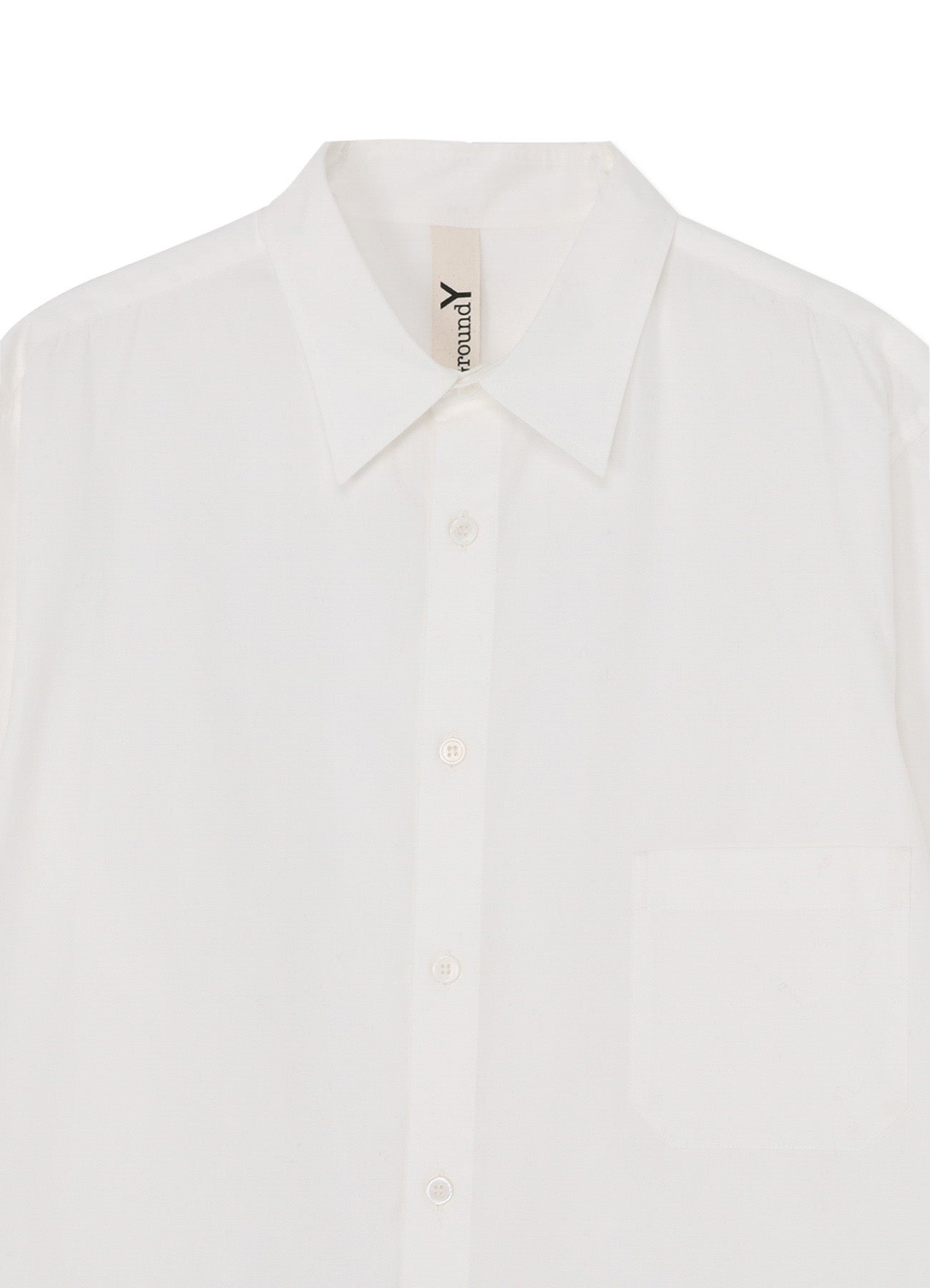 COTTON BROAD CLOTH BIG COLLAR SHIRT