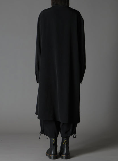 CREPE DE CHINE LEFT DRAPED SHIRT