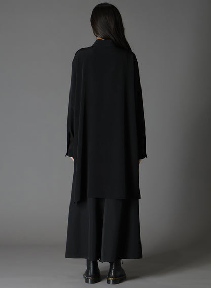 CREPE DE CHINE CUT-OUT LONG SHIRT