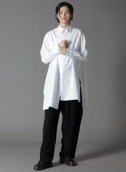 COTTON BROAD CLOTH SPARE COLLAR DOUBLE SHIRT