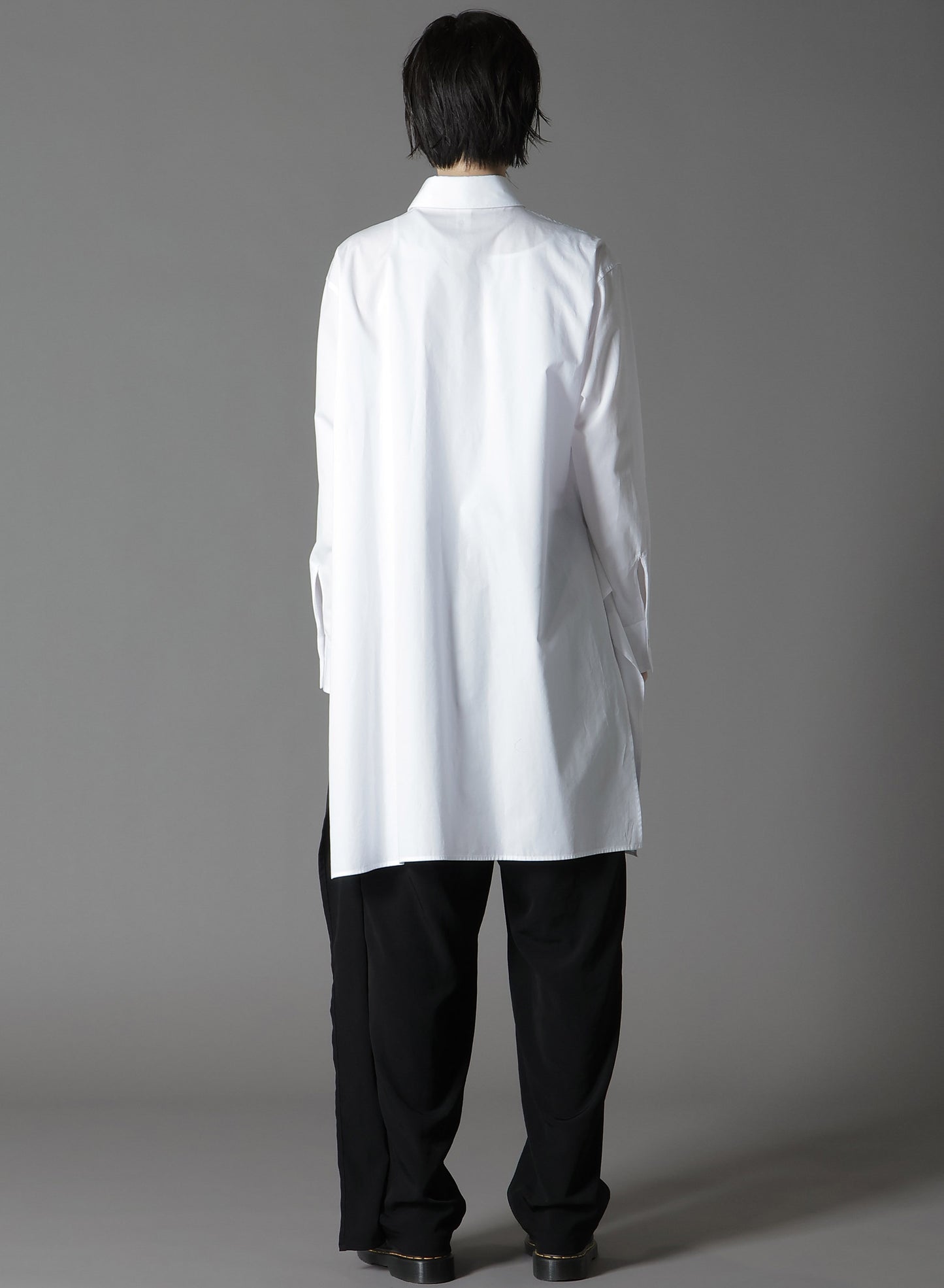 COTTON BROAD CLOTH SPARE COLLAR DOUBLE SHIRT