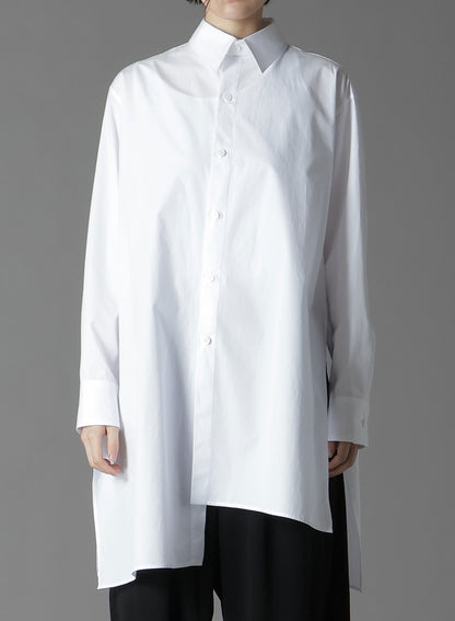 COTTON BROAD CLOTH SPARE COLLAR DOUBLE SHIRT