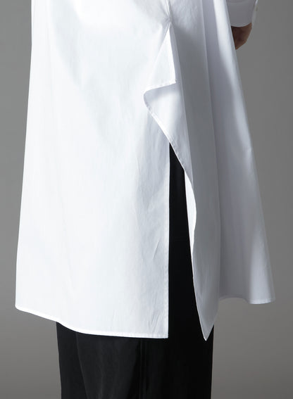 COTTON BROAD CLOTH SPARE COLLAR DOUBLE SHIRT