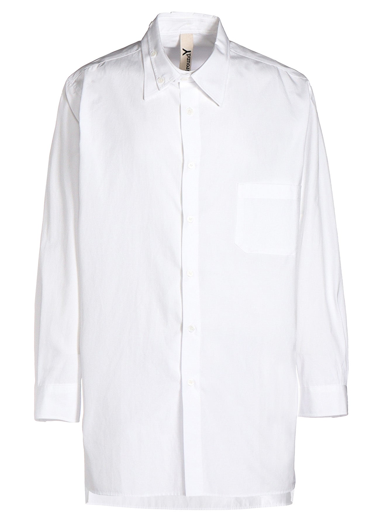 COTTON BROAD CLOTH SPARE COLLAR STANDARD BIG SHIRT