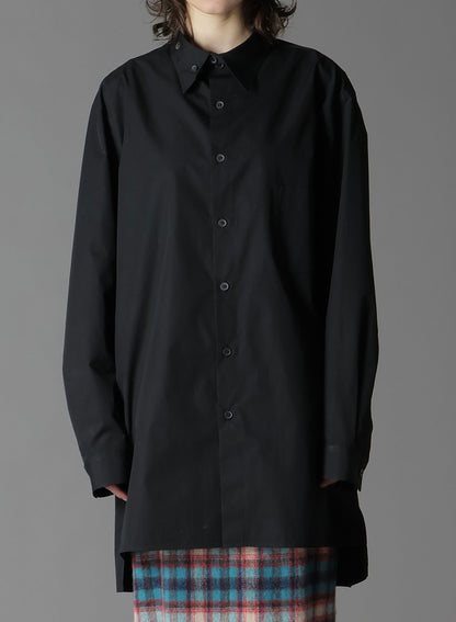 COTTON BROAD CLOTH SPARE COLLAR STANDARD BIG SHIRT