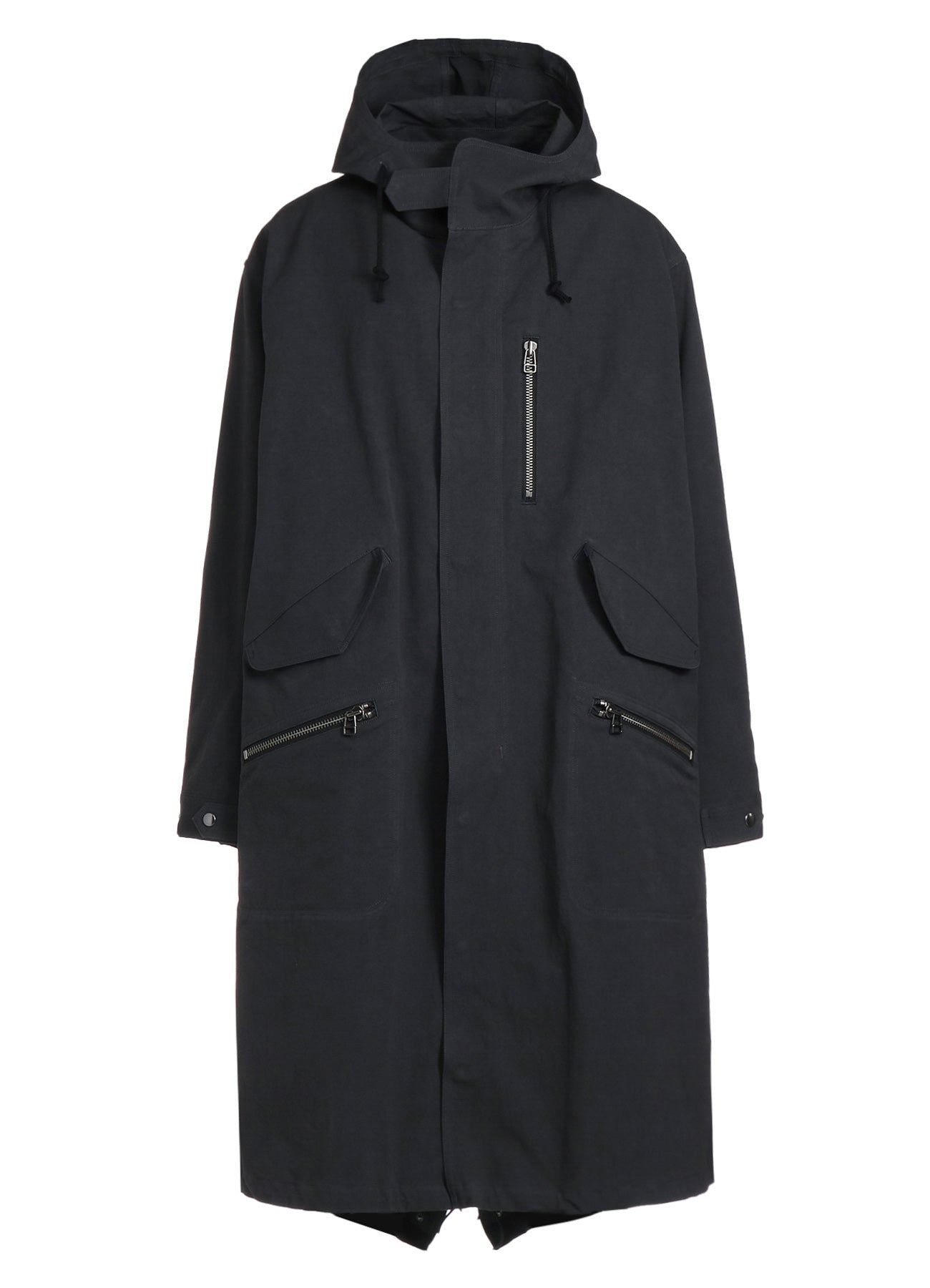 COTTON POPLIN WA ZIPPER POCKET MOD COAT