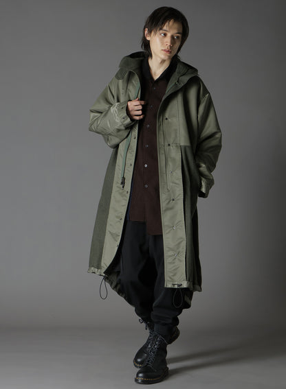 VARIOUS MATERIAL COMBINATION REVERSIBLE MODS COAT