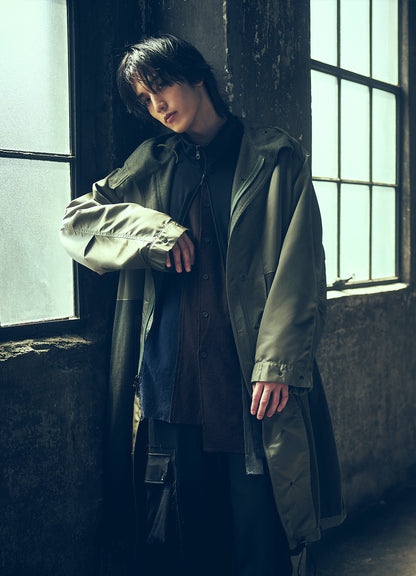 VARIOUS MATERIAL COMBINATION REVERSIBLE MODS COAT