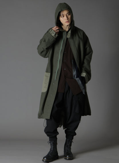 VARIOUS MATERIAL COMBINATION REVERSIBLE MODS COAT