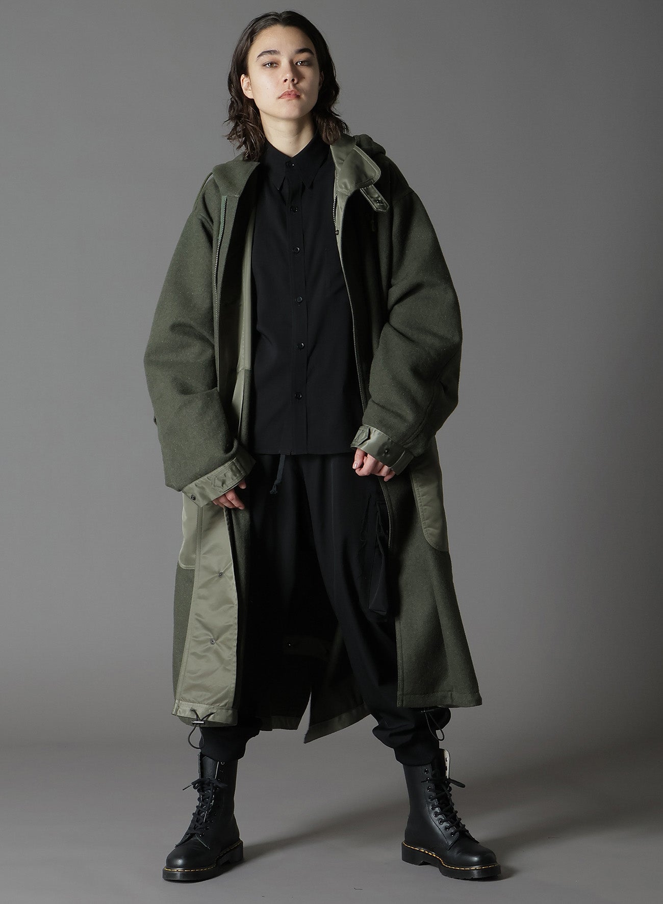 VARIOUS MATERIAL COMBINATION REVERSIBLE MODS COAT