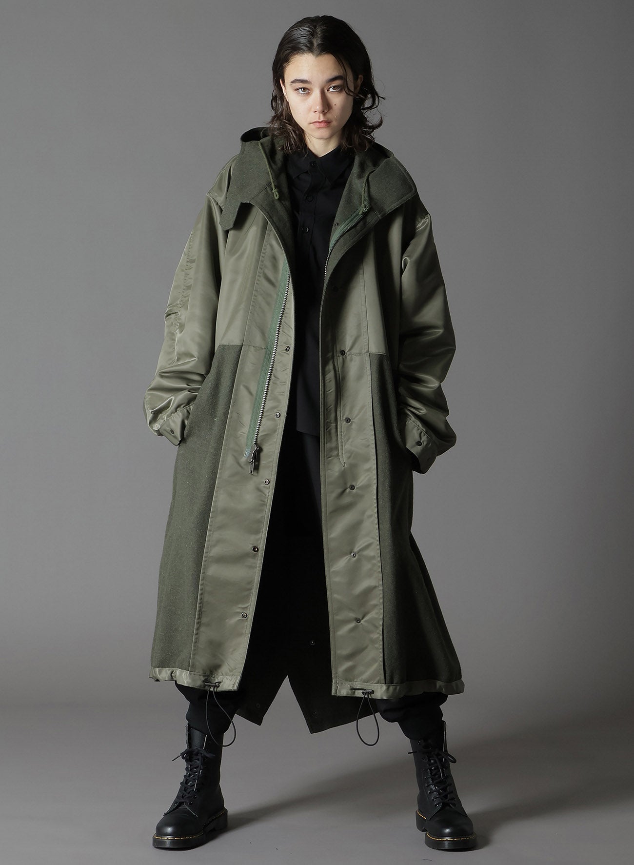 VARIOUS MATERIAL COMBINATION REVERSIBLE MODS COAT