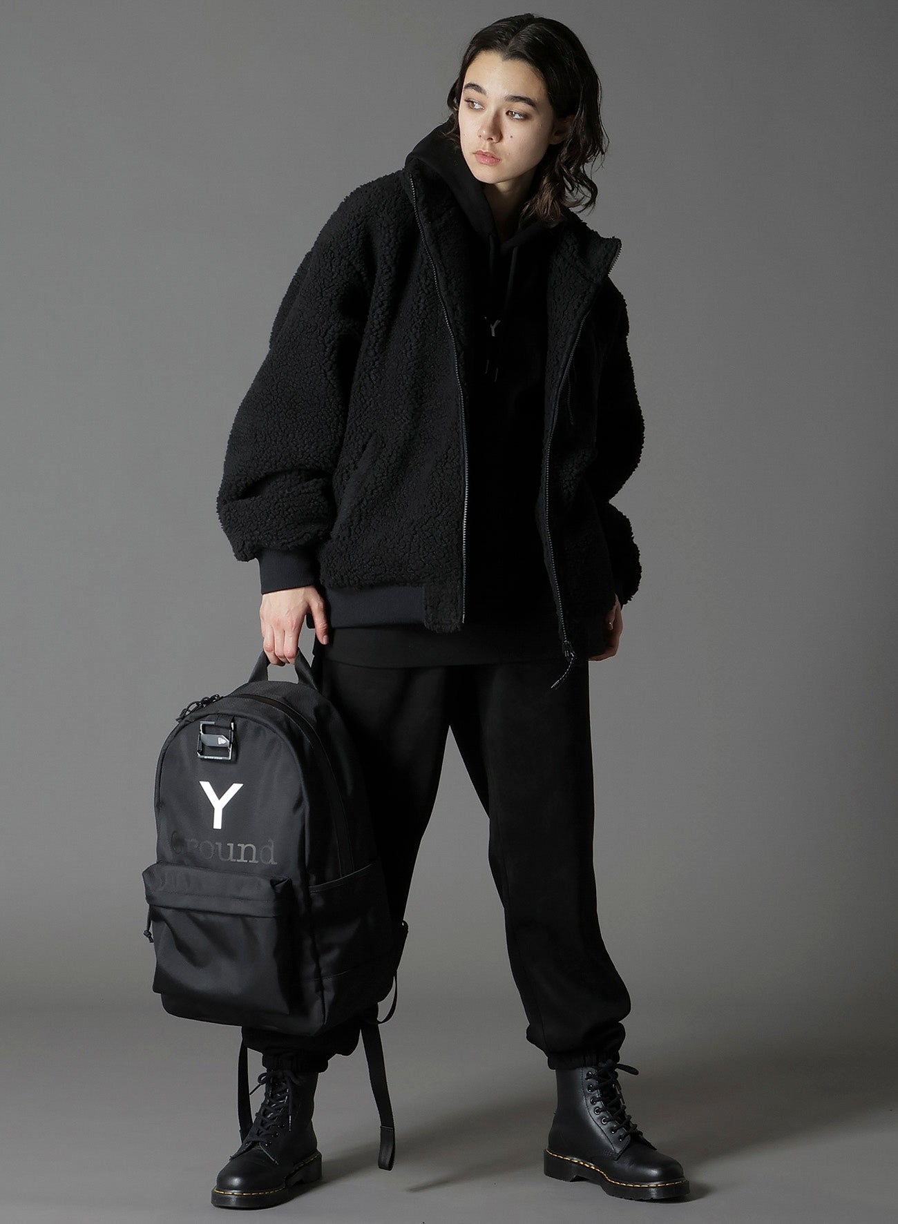 Ground Y × NEWERA  LIGTH PACK 27L GY LOGO