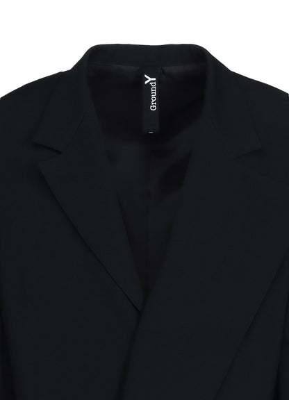 WOOL GABARDINE ASYMMETRICAL JACKET