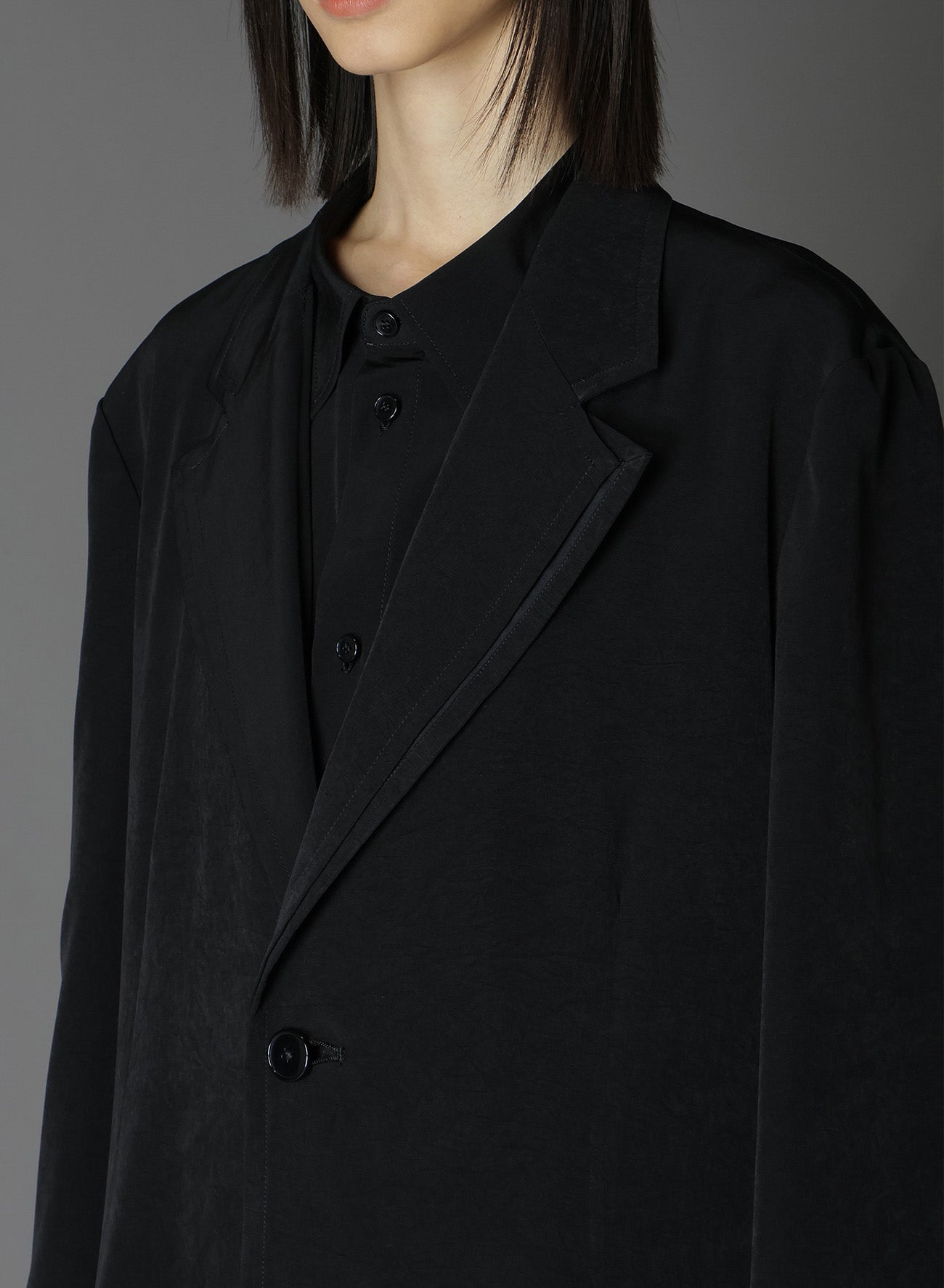 CREPE DE CHINE DOUBLE LAYER JACKET