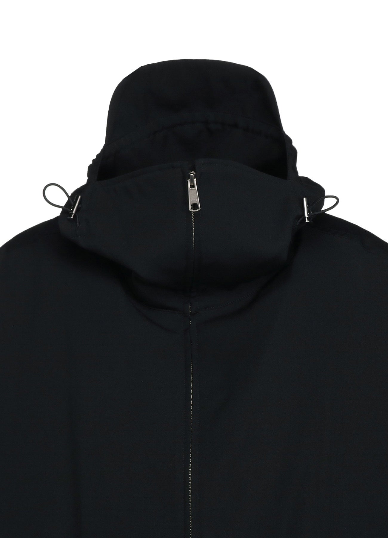 WOOL GABARDINE ZIPPER POCKET HOODED BLOUSON